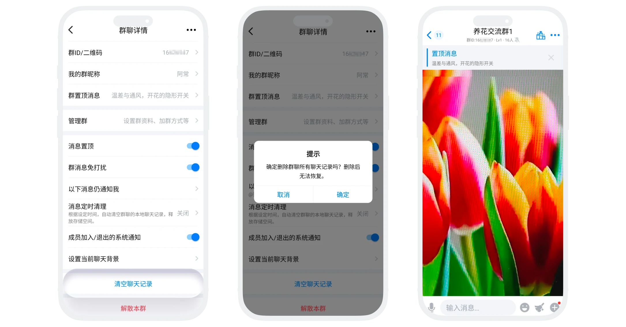 清空群聊天记录